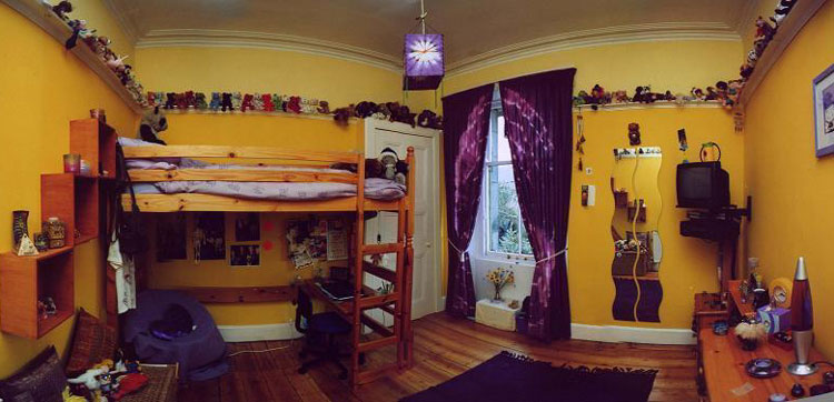 Wideangle view of Joanne's room
